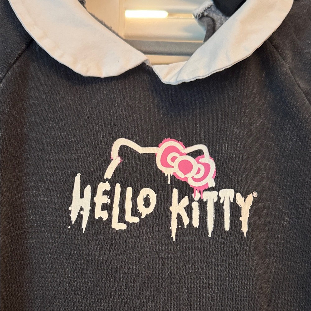 Hello Kitty Black and White Crew Neck Sweater - Picture 2 of 2